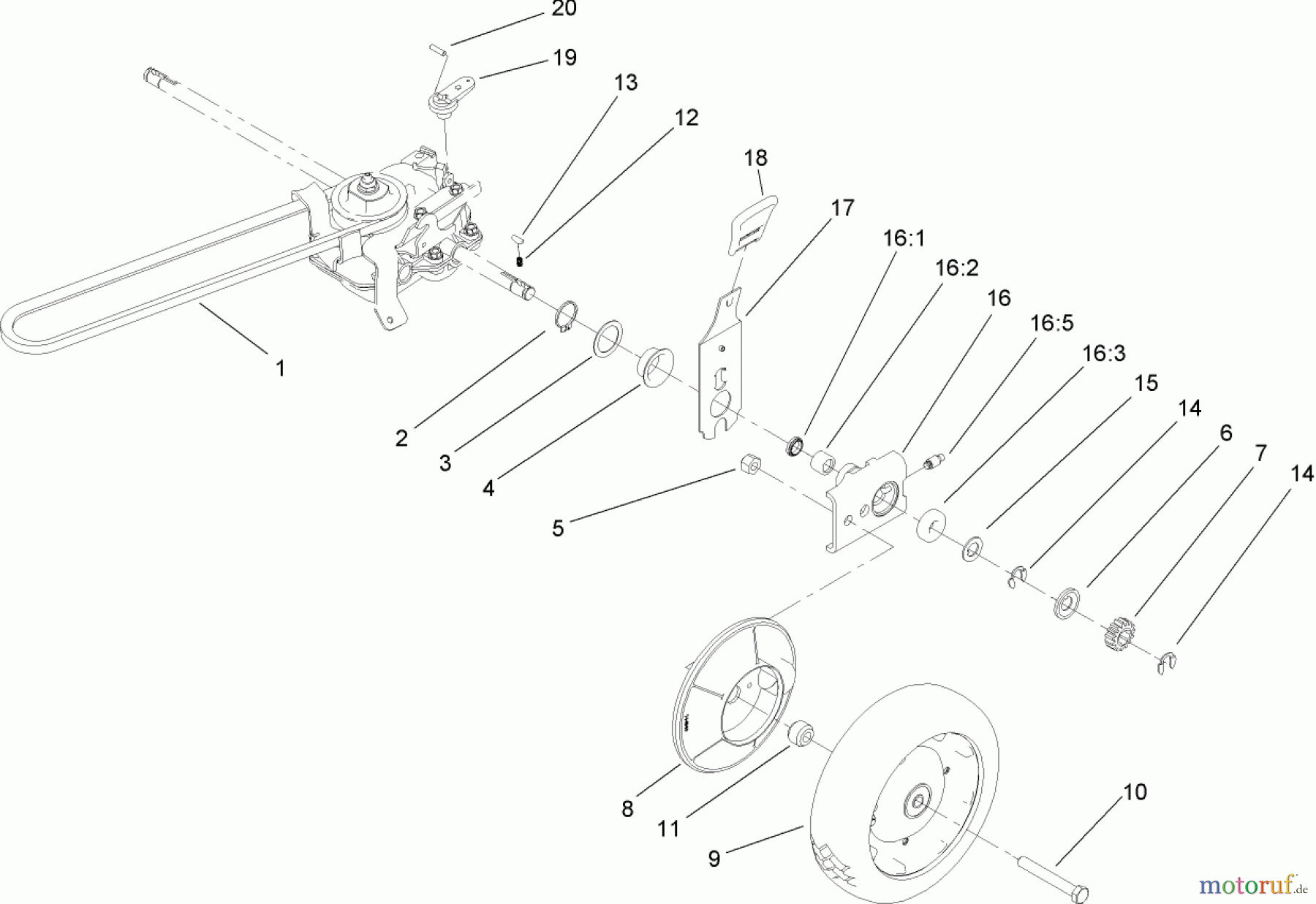 Rasenmäher 22179TE - Toro 53cm Heavy-Duty Rear Bagger Mower (SN: 270000001 - 270004000) (2007) REAR SUSPENSION ASSEMBLY
