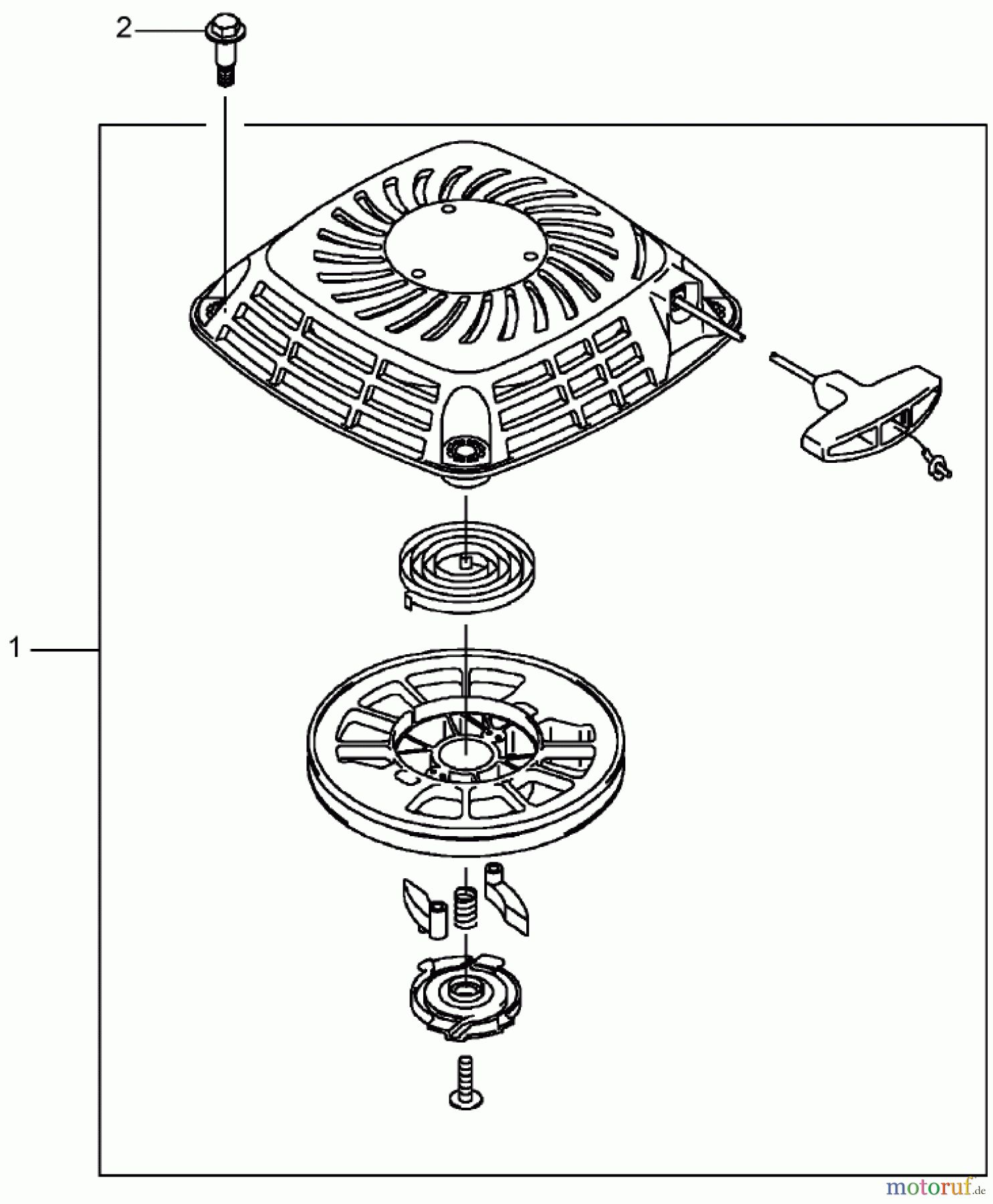  Rasenmäher 22179TE - Toro 53cm Heavy-Duty Rear Bagger Mower (SN: 270004001 - 270999999) (2007) STARTER ASSEMBLY