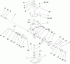 Rasenmäher 22179TE - Toro 53cm Heavy-Duty Rear Bagger Mower (SN: 280000001 - 280999999) (2008) Ricambi GEAR CASE ASSEMBLY NO. 110-2100