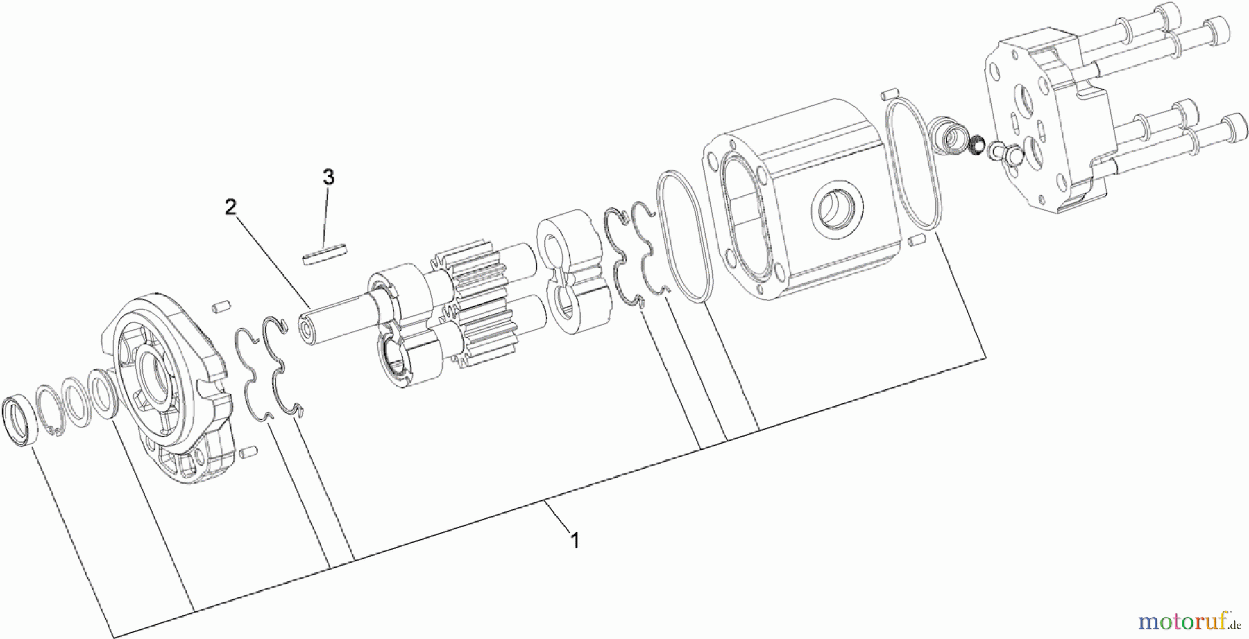  Compact Utility Attachments 22429 - Toro Stump Grinder, Dingo Compact Utility Loaders (SN: 313000001 - 313999999) (2013) HYDRAULIC GEAR MOTOR NO. 104-2010