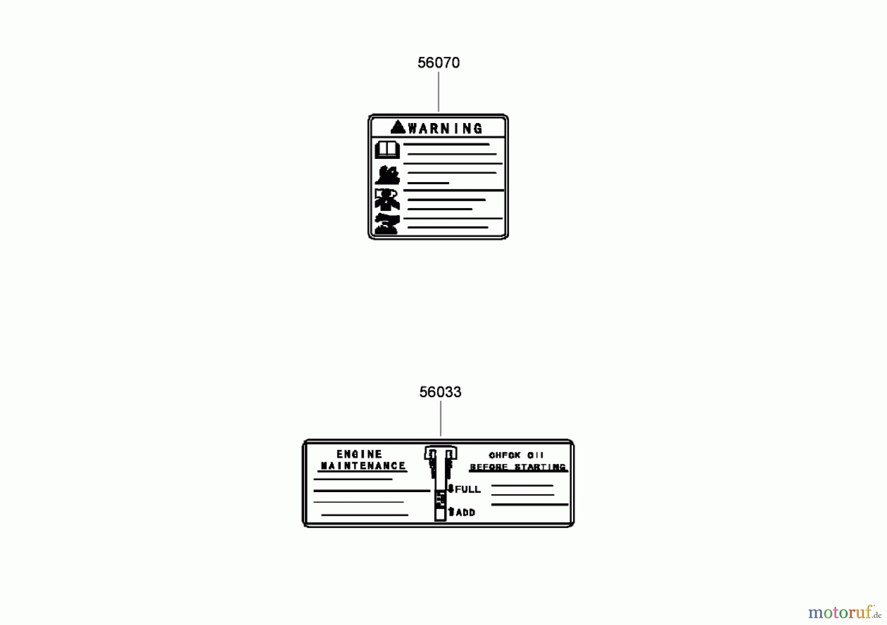 Rasenmäher 22193 - Toro PT21 Trim Mower (SN: 280000001 - 280999999) (2008) LABEL ASSEMBLY KAWASAKI FJ180V-AS34