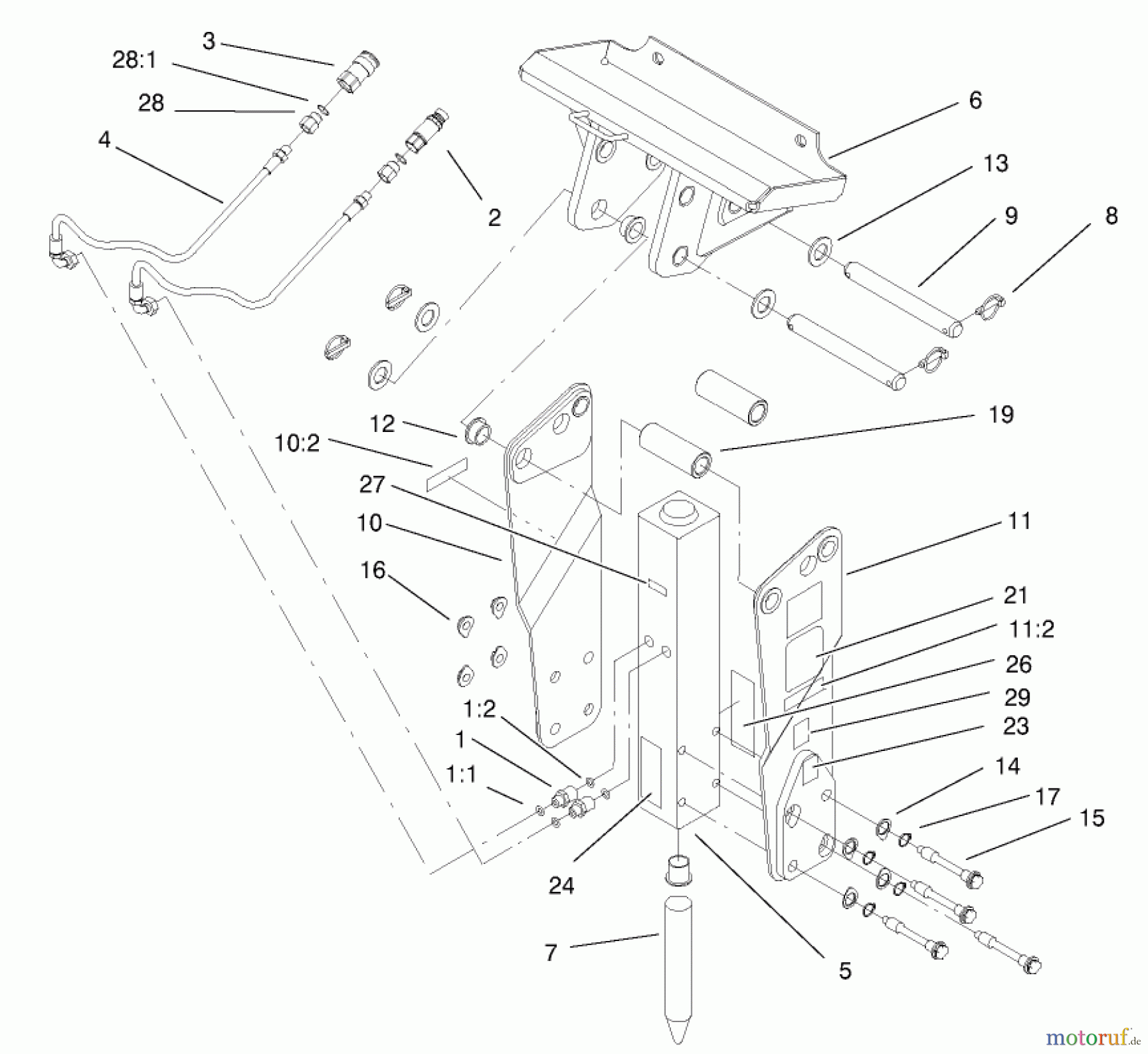  Compact Utility Attachments 22441 - Toro Concrete Breaker, Dingo Compact Utility Loader (SN: 220000001 - 220999999) (2002) BREAKER ASSEMBLY