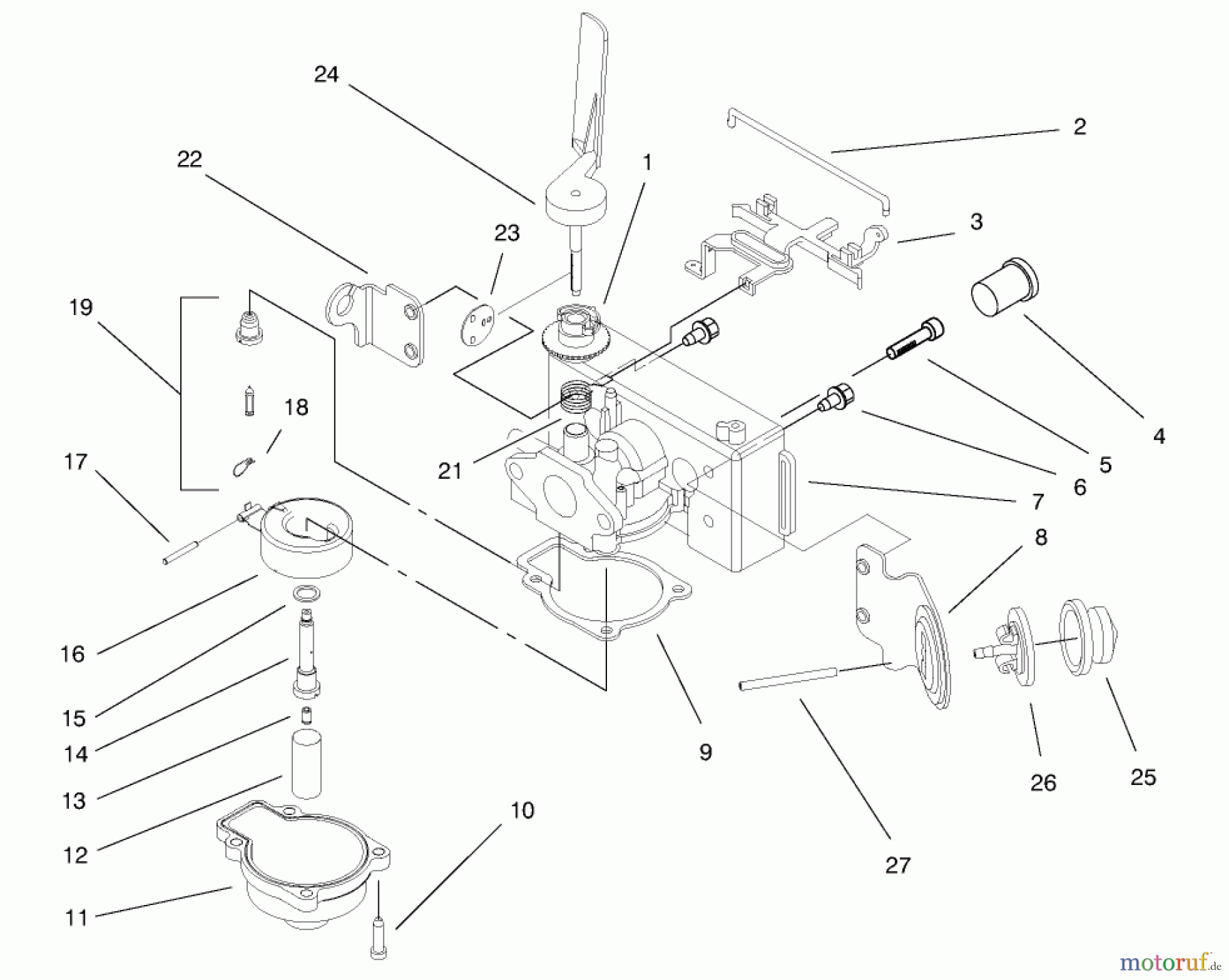  Rasenmäher 22240 - Toro Side Discharge Mower (SN: 7900001 - 7999999) (1997) CARBURETOR