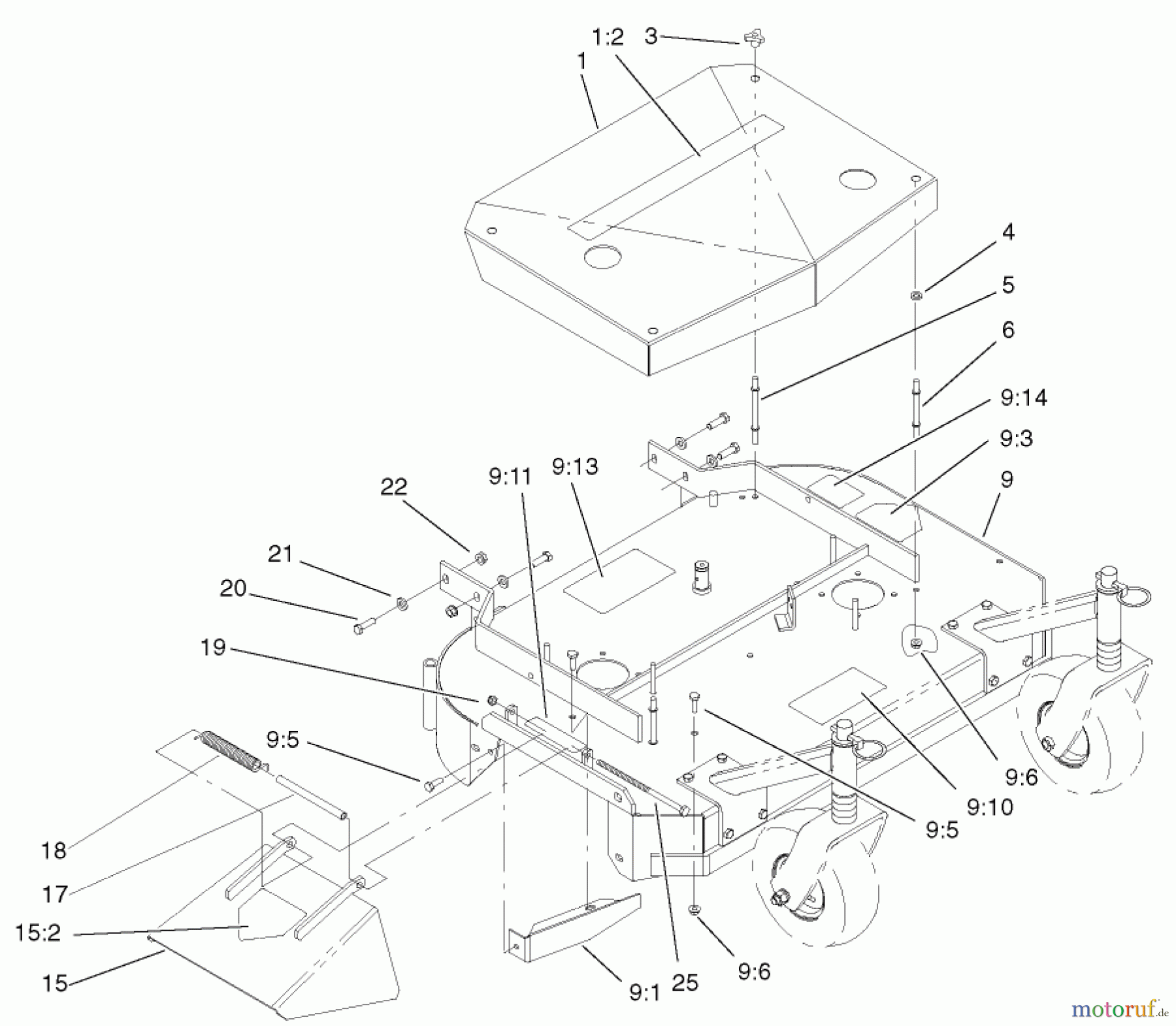 Rasenmäher für Großflächen 30171 - Toro Mid-Size ProLine Mower, Gear Drive, 12.5 hp, 32