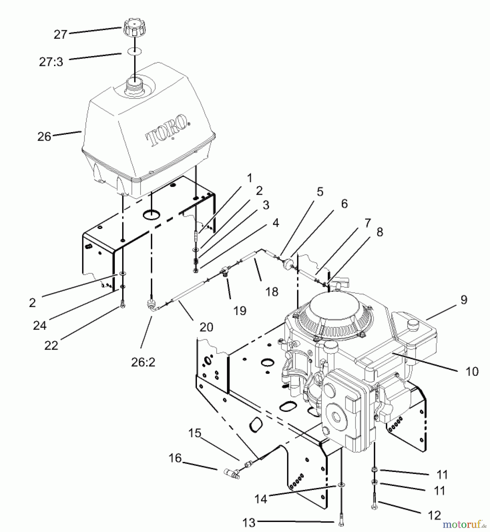  Rasenmäher für Großflächen 30195 - Toro Mid-Size ProLine Mower, Gear Drive, 15 hp, 48