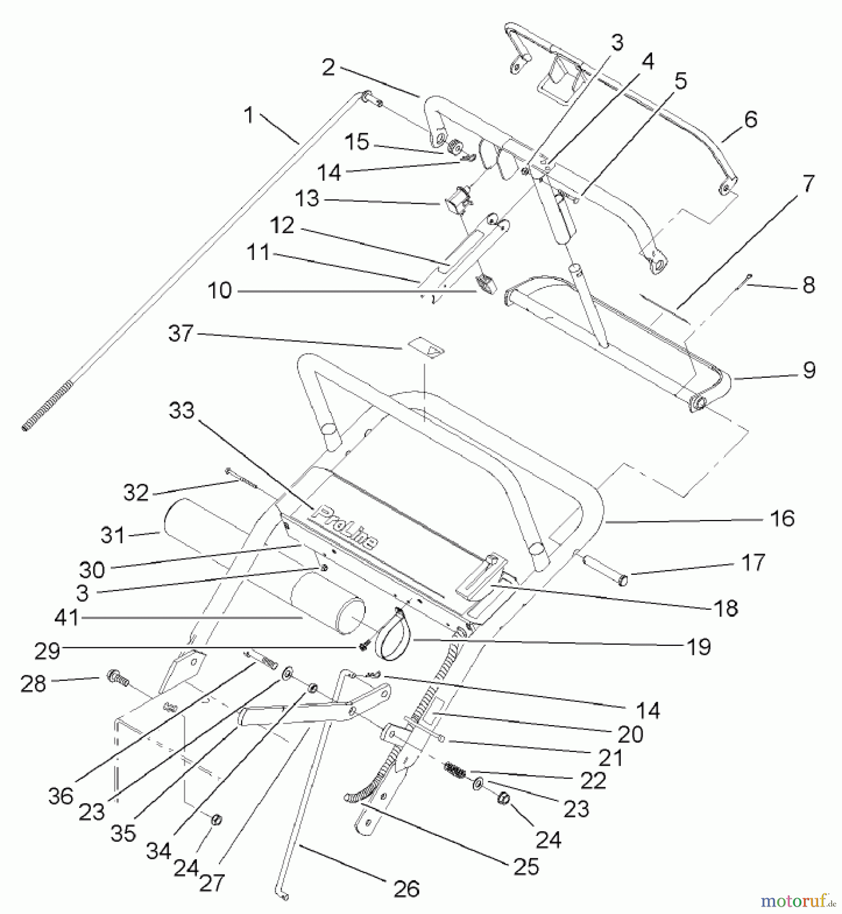  Rasenmäher für Großflächen 30197 - Toro Mid-Size ProLine Mower, Gear Drive, 15 hp, 48