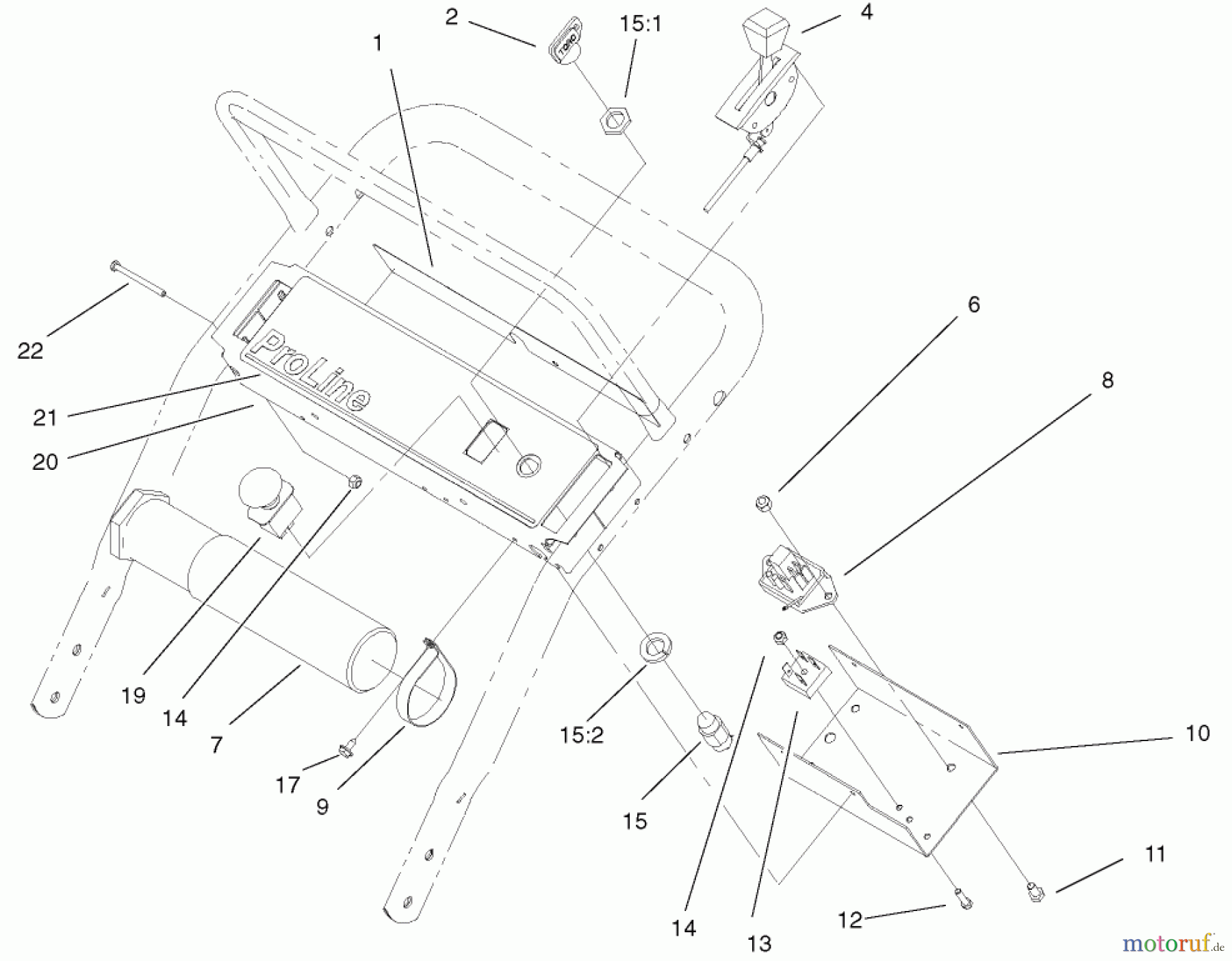  Rasenmäher für Großflächen 30250 - Toro Mid-Size ProLine Mower, Gear Drive, 12.5 hp, 36