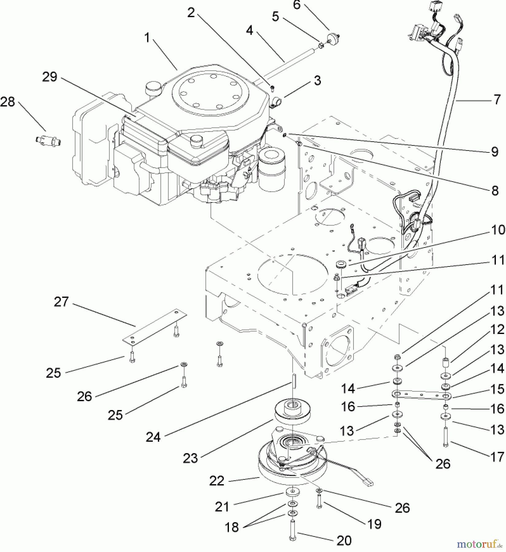  Rasenmäher für Großflächen 30433 - Toro Mid-Size ProLine Mower, Pistol Grip, Hydro Drive, 15 HP, 36