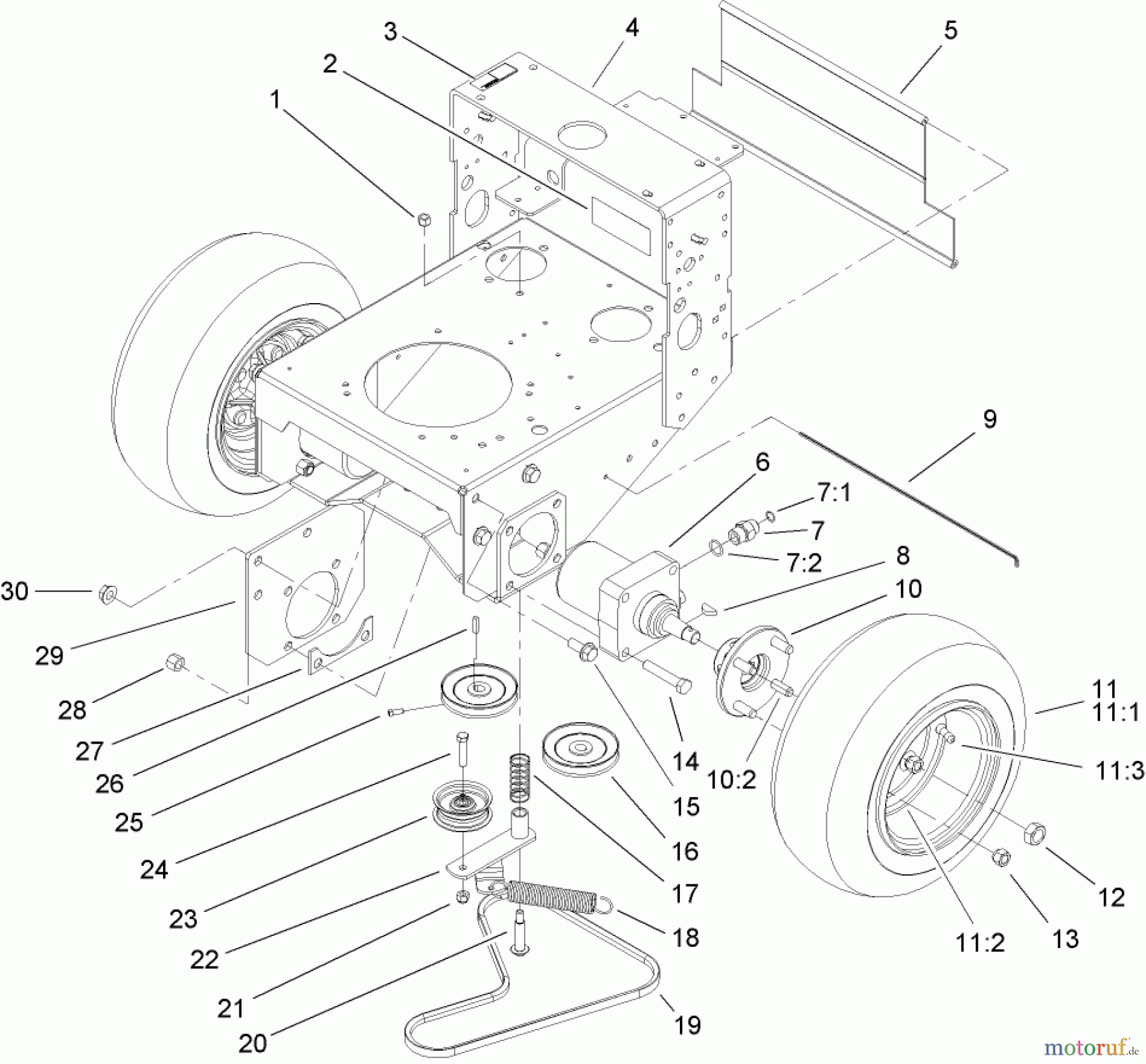  Rasenmäher für Großflächen 30439 - Toro Mid-Size ProLine Mower, Pistol Grip, Hydro Drive, 15 HP, 44