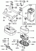 Spareparts AIR-FILTER AND MUFFLER ASSEMBLY KAWASAKI FH381V-AS25