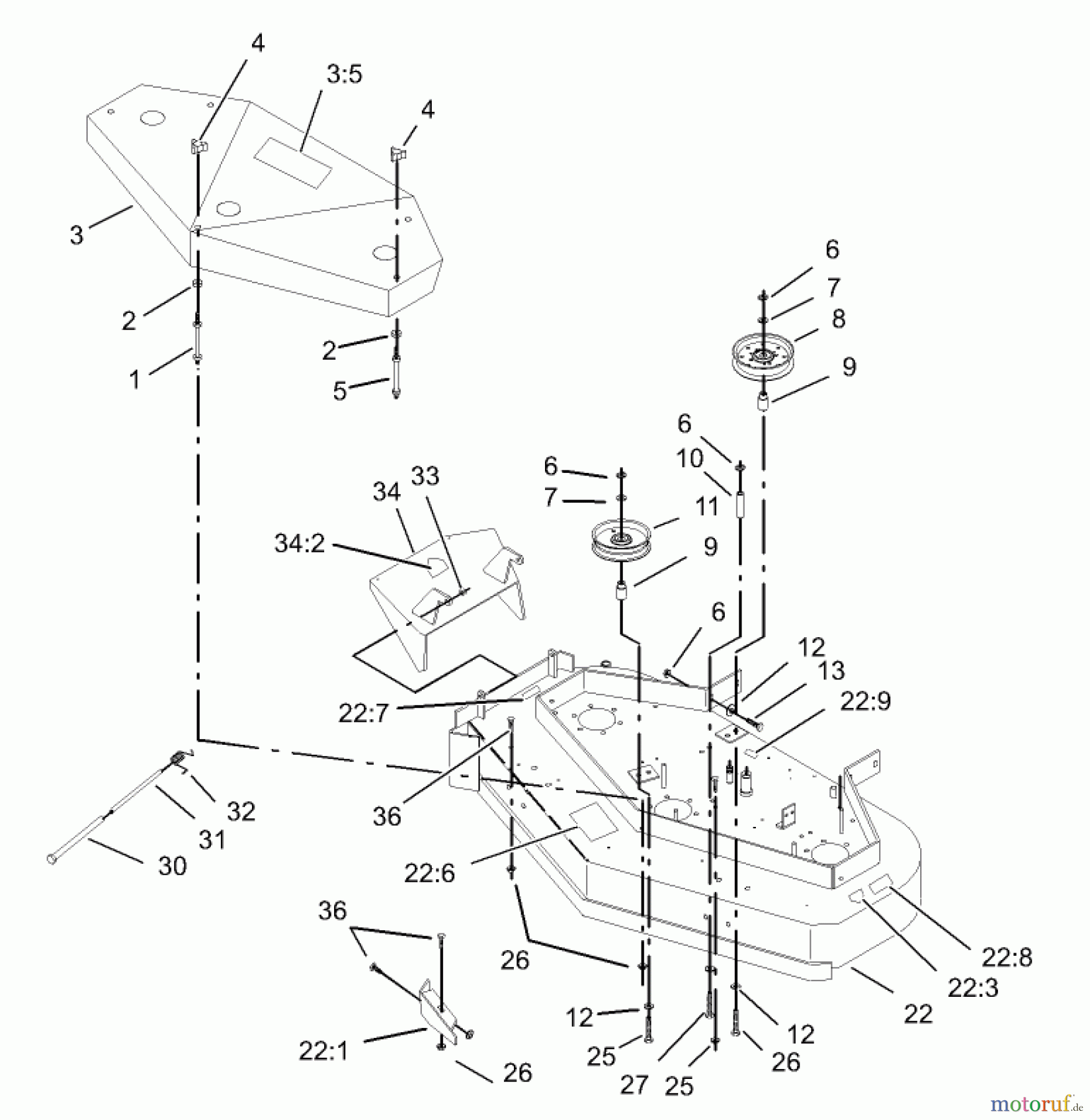  Rasenmäher für Großflächen 30528 - Toro Mid-Size ProLine Mower, Pistol Grip, Hydro Drive, 15 hp, 48