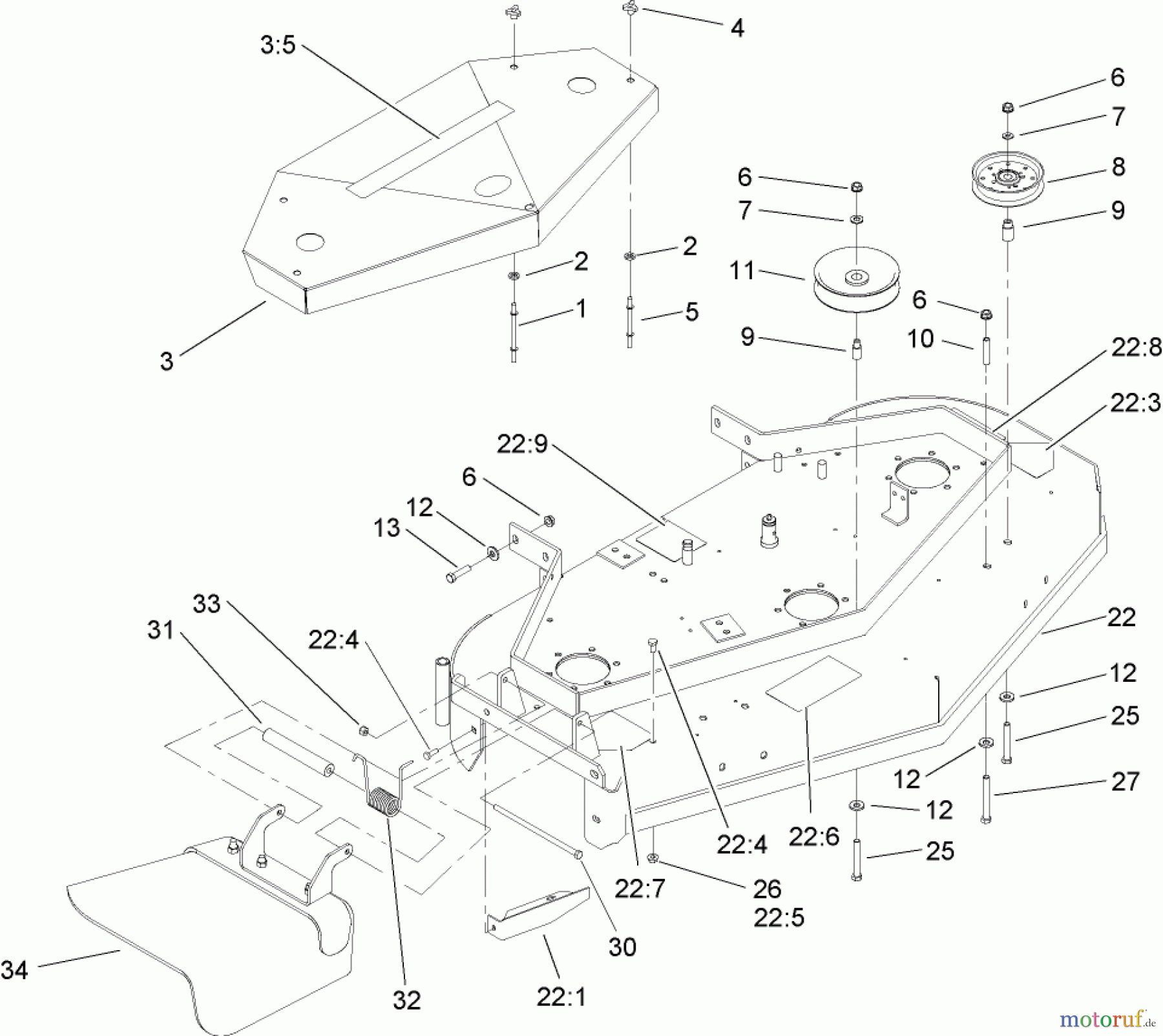 Rasenmäher für Großflächen 30528 - Toro Mid-Size ProLine Mower, Pistol Grip, Hydro Drive, 15 hp, 48