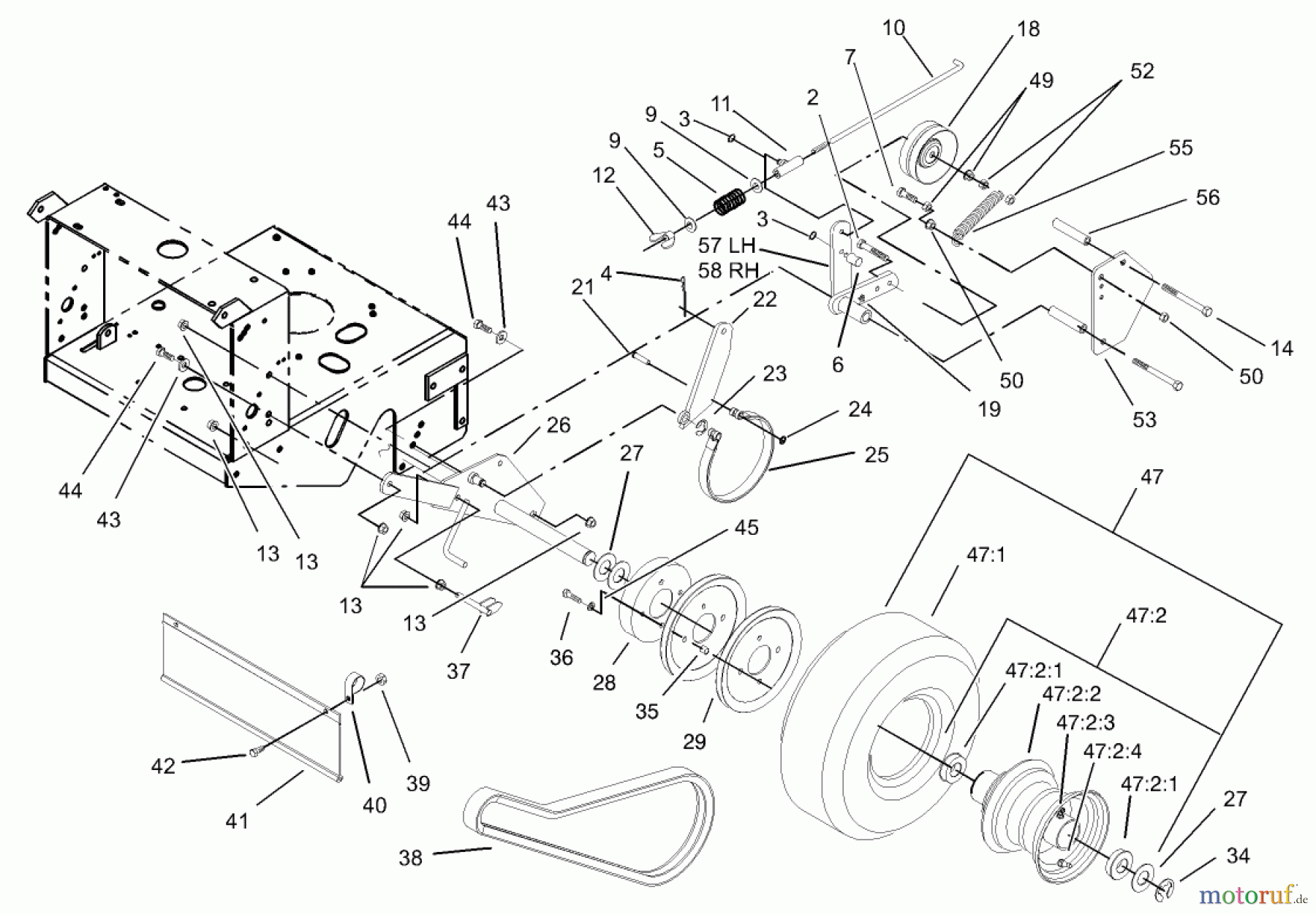  Rasenmäher für Großflächen 30529 - Toro Mid-Size ProLine Mower, Pistol Grip, Gear Drive, 15 hp, 36