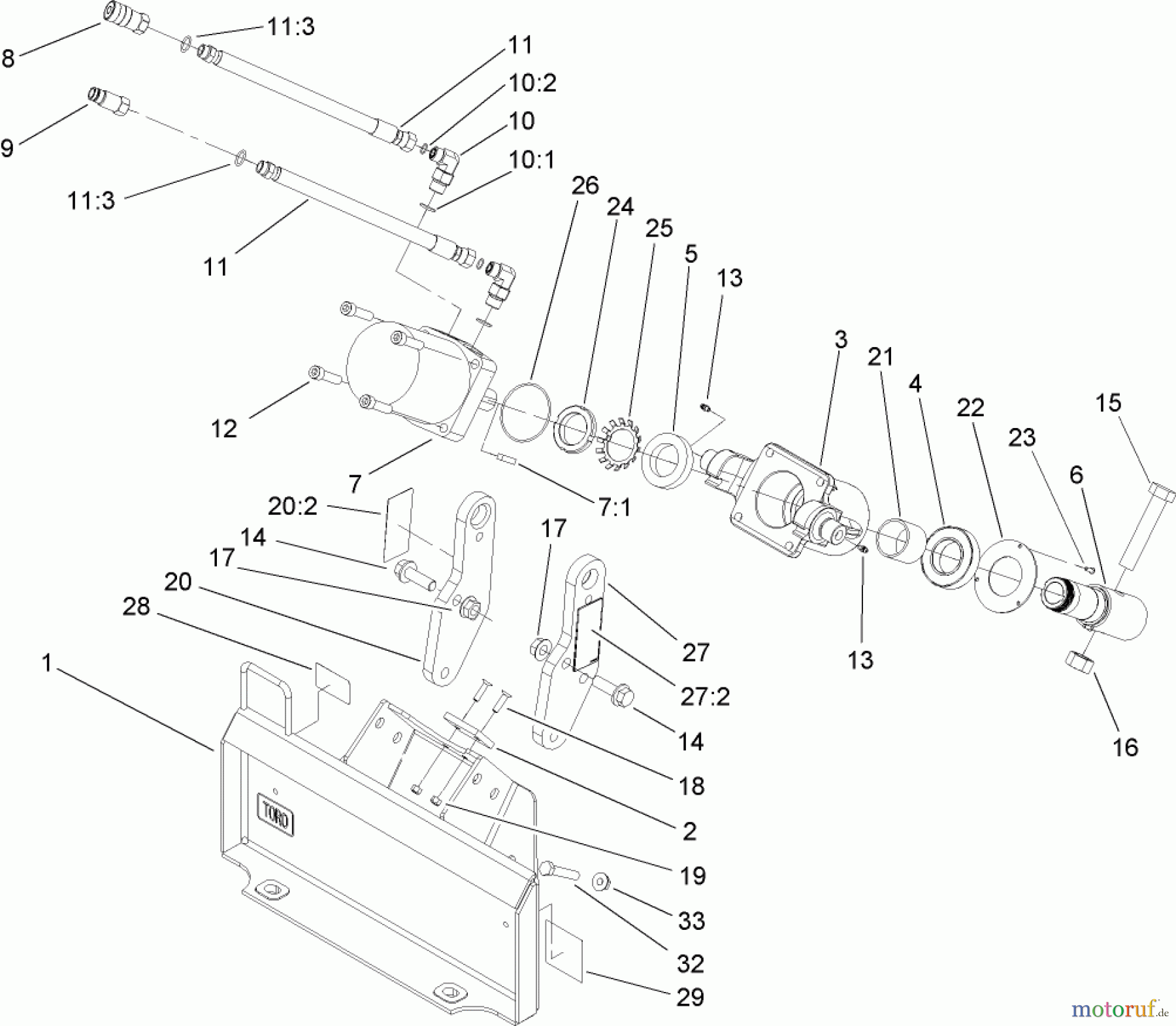 Compact Utility Attachments 22804 - Toro Auger Head, Dingo TX 413 Compact Utility Loaders (SN: 260000001 - 260999999) (2006) AUGER HEAD ASSEMBLY