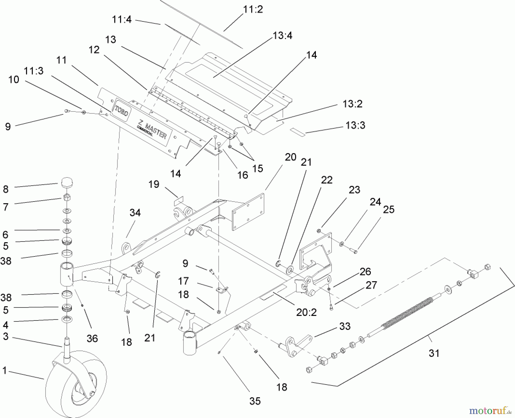  Zerto-Turn Mäher 74167 (Z153) - Toro Z Master Mower, 52