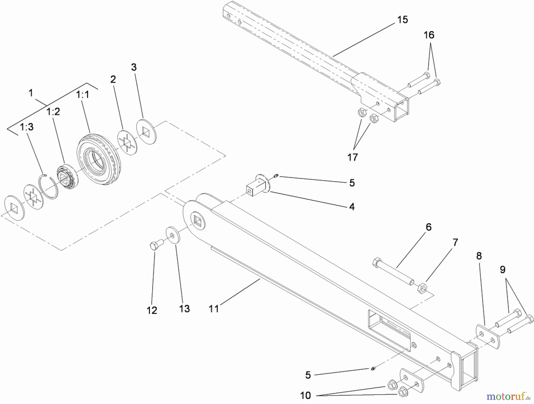  Compact Utility Attachments 22977 - Toro 4ft Trencher Boom BOOM ASSEMBLY