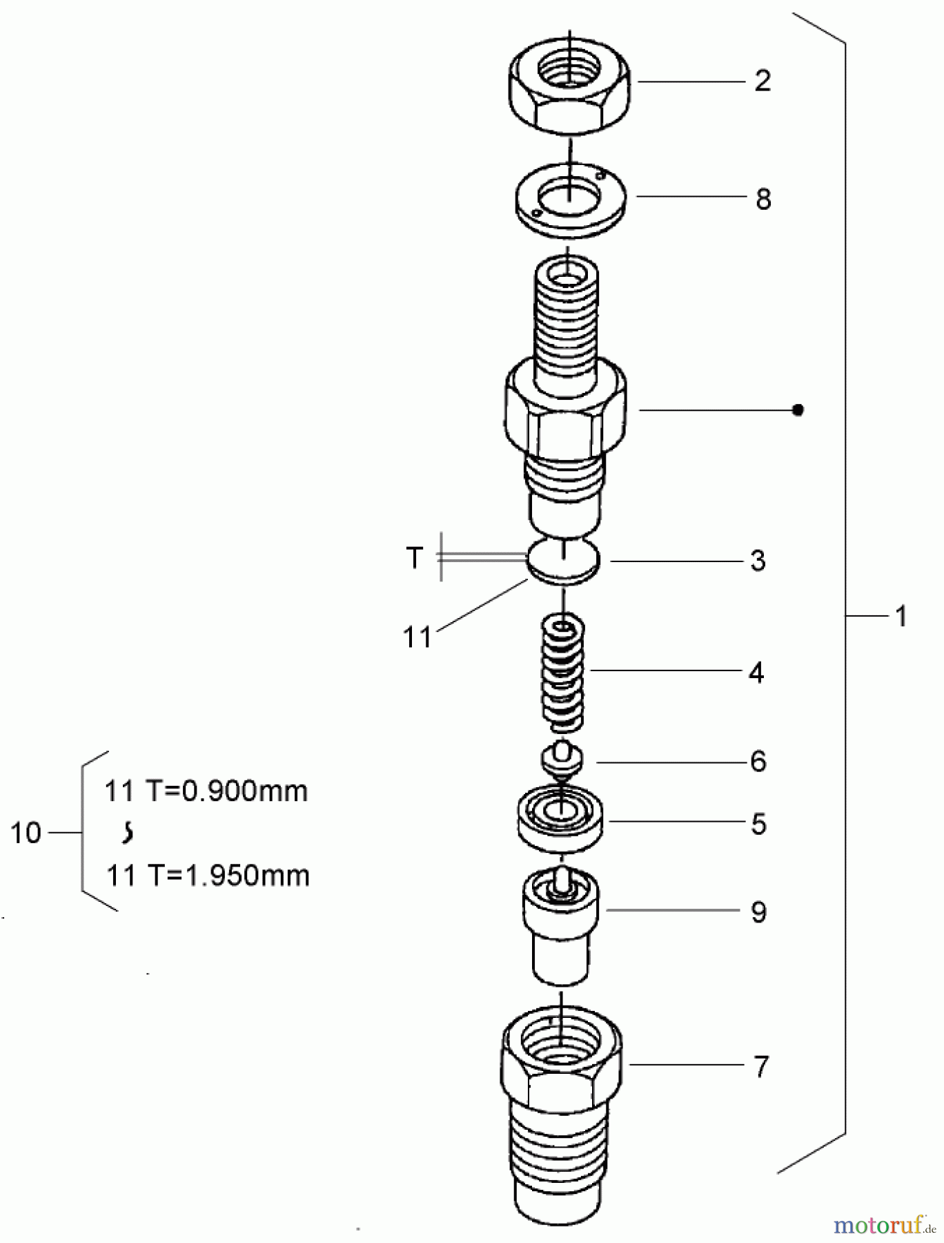  Zerto-Turn Mäher 74264TE (Z593-D) - Toro Z Master Mower, 132cm TURBO FORCE Side Discharge Deck (SN: 270000001 - 270999999) (2007) NOZZLE HOLDER ASSEMBLY