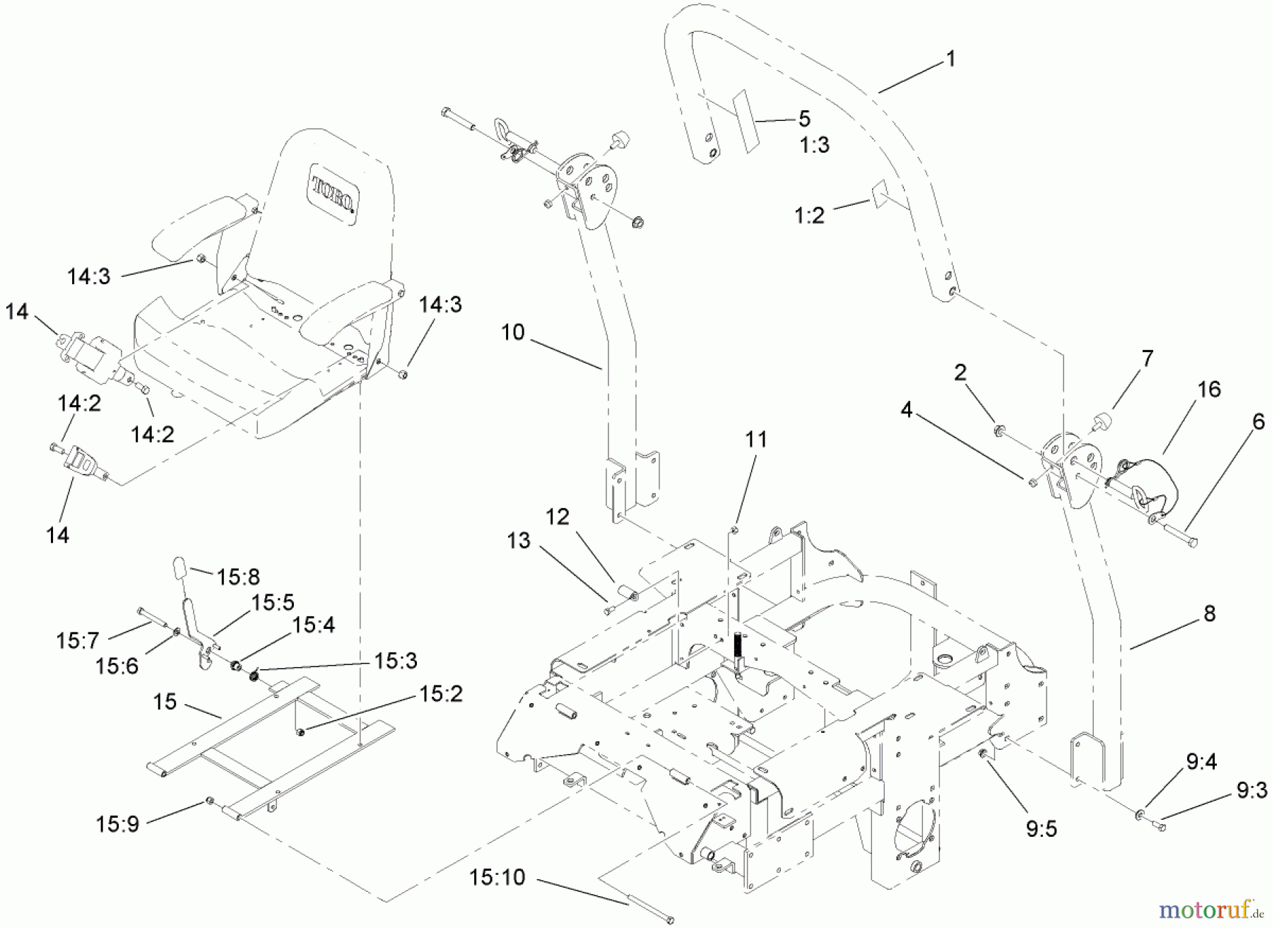 Zerto-Turn Mäher 74267 (Z595-D) - Toro Z Master Mower, 60