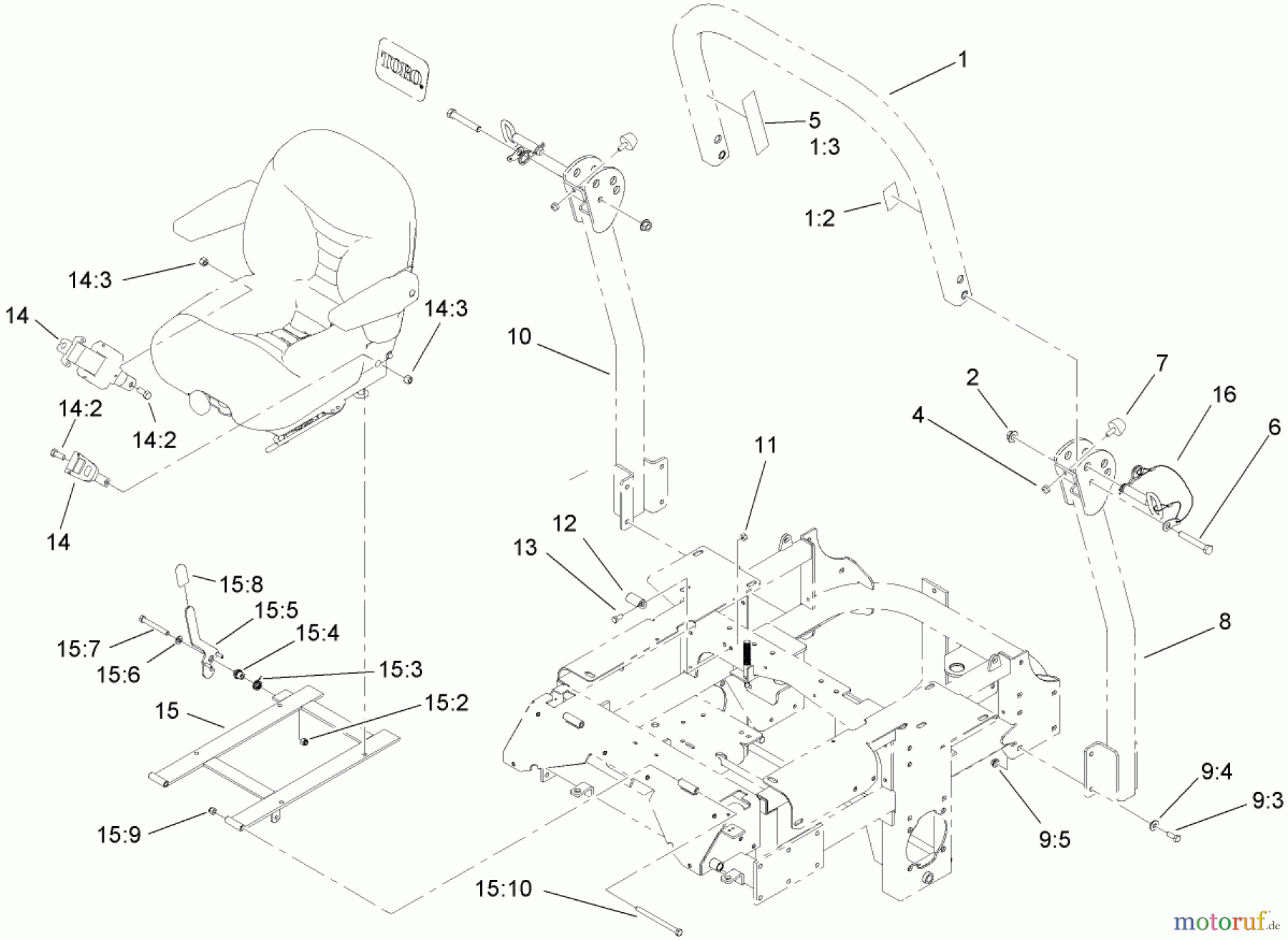  Zerto-Turn Mäher 74267CP (Z595-D) - Toro Z Master Mower, 60