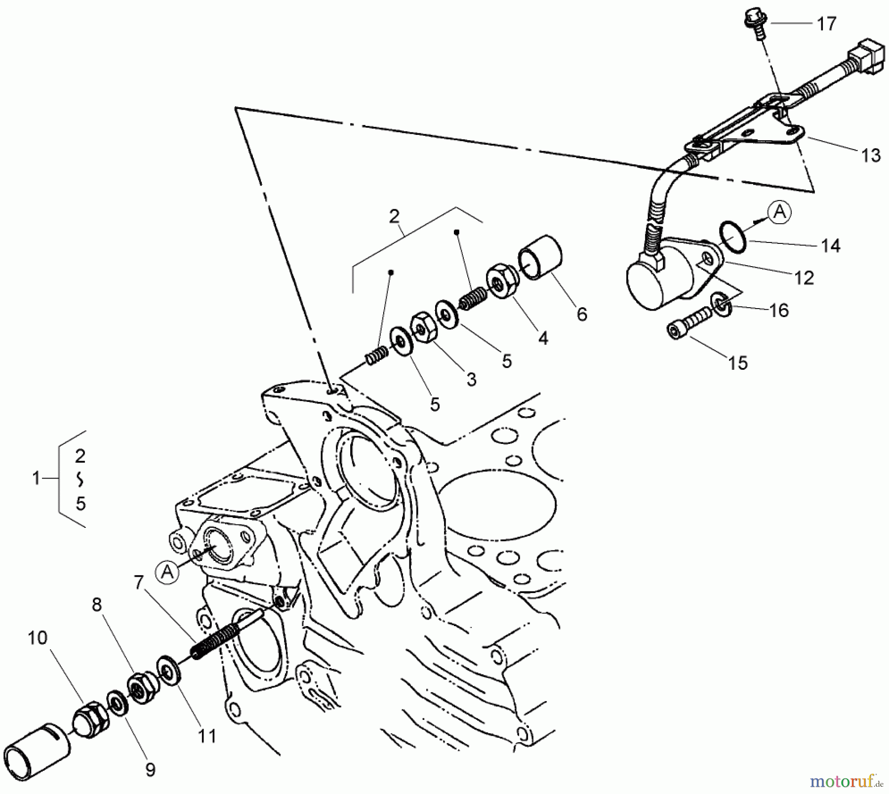 Zerto-Turn Mäher 74279TE (Z580-D) - Toro Z Master Mower, 52 Rear Discharge Deck (SN: 280000001 - 280999999) (2008) IDLE APPARATUS AND STOP SOLENOID ASSEMBLY