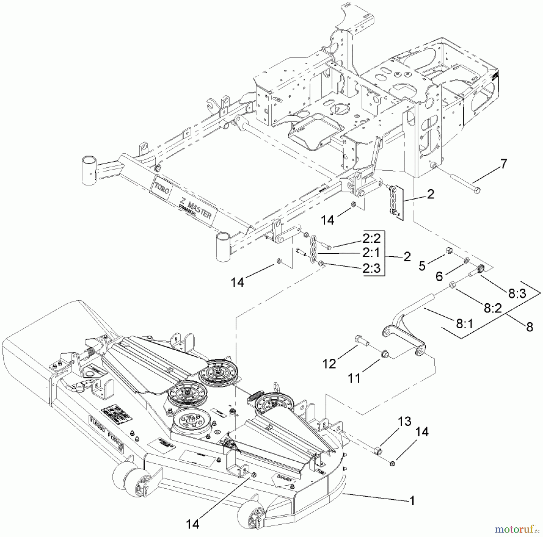  Zerto-Turn Mäher 74416CP (Z450) - Toro Z Master Mower, 52